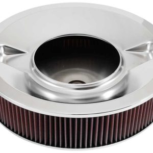 K&N Filters Air Cleaner Assembly, Custom, Holley Dominator Carburetors, 7-5/16 Inch Neck Flange, 16 Inch Diameter X 3-1/4 Inch Height, Round – 60-1640