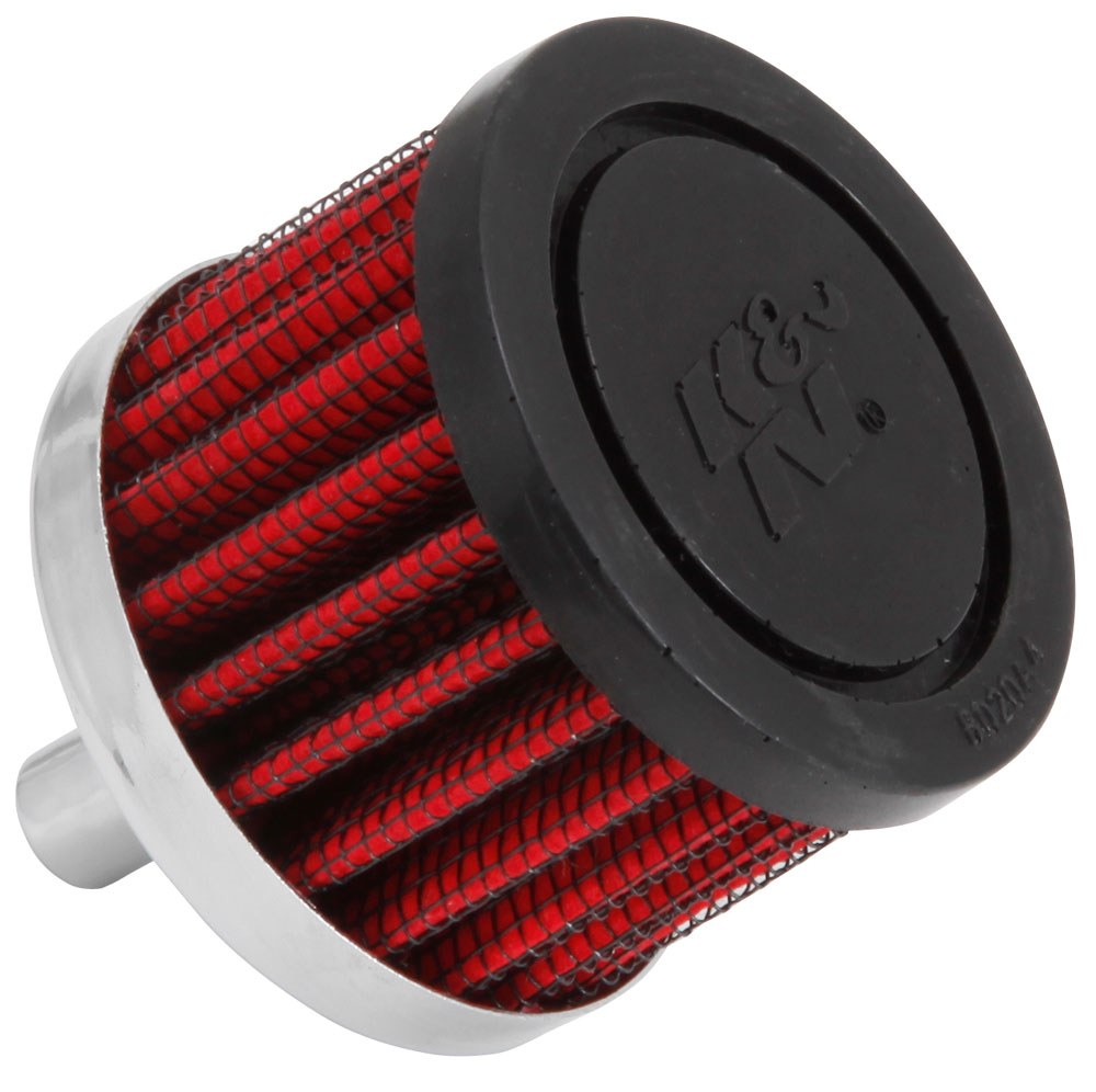 K&N Filters Crankcase Breather Filter, Push IN with 3/8 Inch Outside Diameter Tube, 2 Inch Outside Diameter, 1-1/2 Inch Height – 62-1000