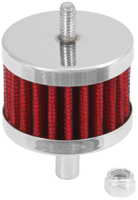 K&N Filters Crankcase Breather Filter, Push IN with 3/8 Inch Outside Diameter Tube, 2 Inch Outside Diameter, 1-1/2 Inch Height – 62-1090