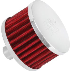 K&N Filters Crankcase Breather Filter, Push IN with 3/4 Inch Outside Diameter Tube, 2 Inch Height, Metal Top Style, Without Deflector Shield – 62-1160