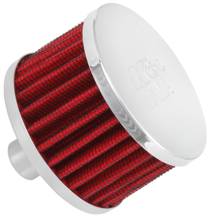 K&N Filters Crankcase Breather Filter, Push IN with 3/4 Inch Outside Diameter Tube, 2 Inch Height, Metal Top Style, Without Deflector Shield – 62-1160