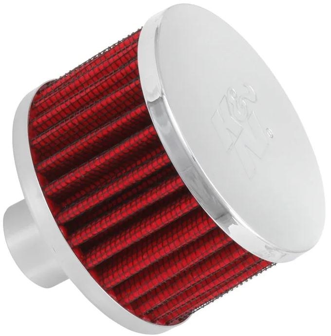 K&N Filters Crankcase Breather Filter, Push IN with 1 Inch Outside Diameter Tube, 3 Inch Outside Diameter, 2 Inch Height, Metal Top Style – 62-1170