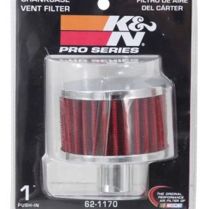 K&N Filters Crankcase Breather Filter, Push IN with 1 Inch Outside Diameter Tube, 3 Inch Outside Diameter, 2 Inch Height, Metal Top Style – 62-1170