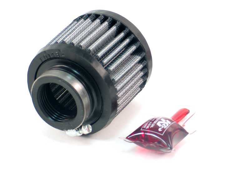 K&N Filters Crankcase Breather Filter, Clamp on with 1-3/8 Inch Inside Diameter Flange, 3 Inch Outside Diameter, 2-1/2 Inch Height – 62-1430