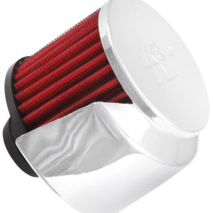 K&N Filters Crankcase Breather Filter, 3 Inch Outside Diameter, 2-1/2 Inch Height, Metal Top Style, With Heath Shield, K&N Logo – 62-1516