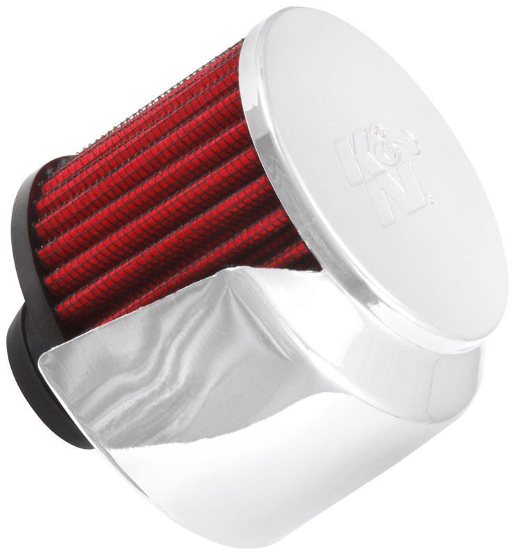 K&N Filters Crankcase Breather Filter, 3 Inch Outside Diameter, 2-1/2 Inch Height, Metal Top Style, With Heath Shield, K&N Logo – 62-1516