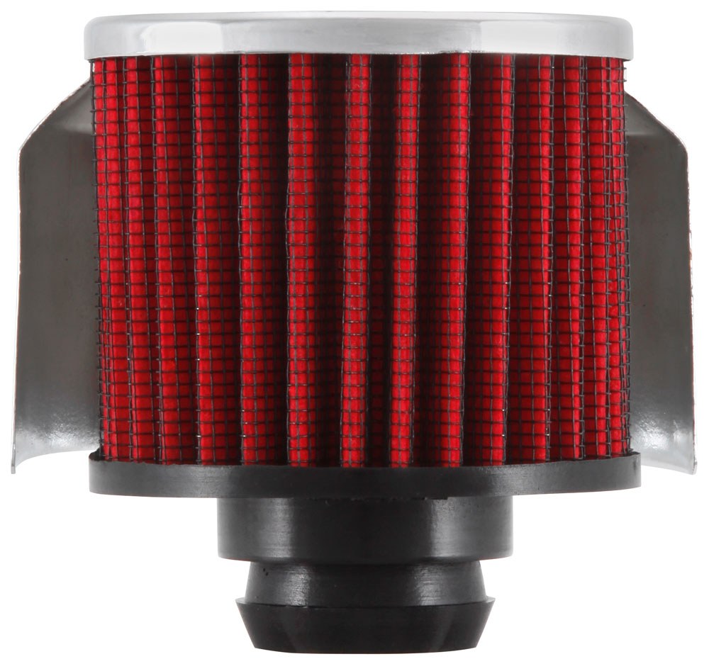K&N Filters Crankcase Breather Filter, 3 Inch Outside Diameter, 2-1/2 Inch Height, Metal Top Style, With Heath Shield, K&N Logo – 62-1516