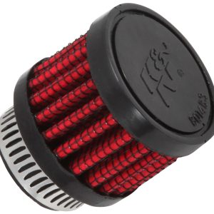 K&N Filters Crankcase Breather Filter, 1-3/8 Inch Outside Diameter, 1-1/8 Inch Height, Rubber Top Style, Without Heat Shield, K&N Logo – 62-1560