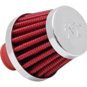 K&N Filters Crankcase Breather Filter, Clamp on with 3/8 Inch Inside Diameter Flange, 2 Inch Outside Diameter, 1-3/4 Inch Height – 62-1600RD