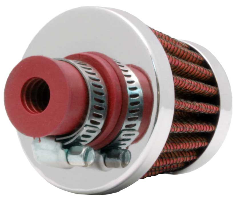 K&N Filters Crankcase Breather Filter, Clamp on with 3/8 Inch Inside Diameter Flange, 2 Inch Outside Diameter, 1-3/4 Inch Height – 62-1600RD
