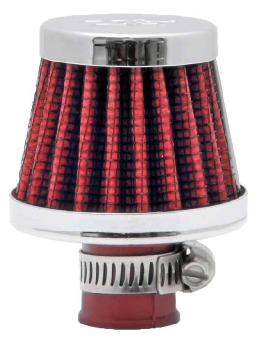 K&N Filters Crankcase Breather Filter, Clamp on with 3/8 Inch Inside Diameter Flange, 2 Inch Outside Diameter, 1-3/4 Inch Height – 62-1600RD