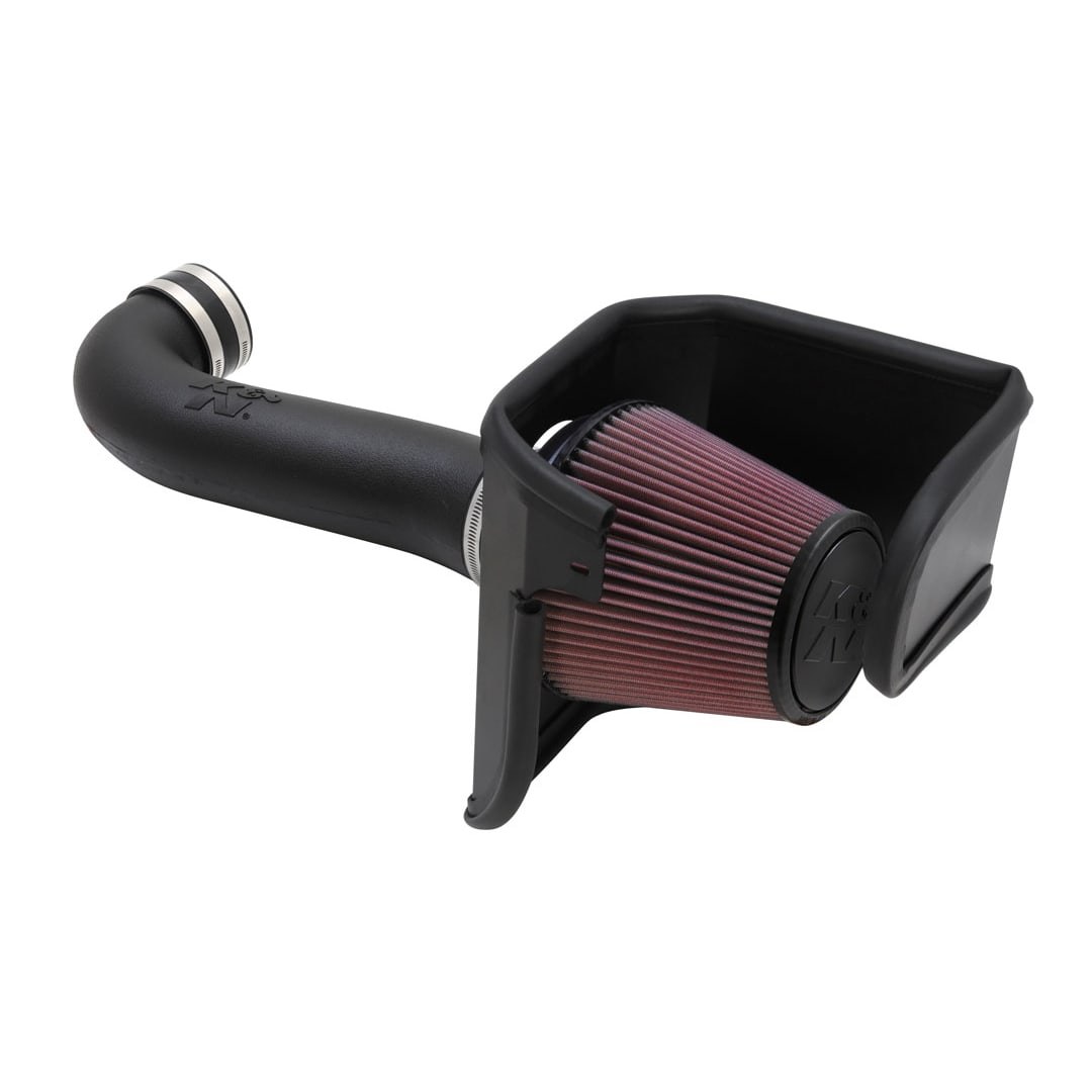 K&N Filters Cold Air Intake, 63 Series Aircharger ®, Black Polyethylene Tube, Red Filter, With Heat Shield – 63-1114