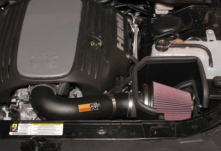 K&N Filters Cold Air Intake, 63 Series Aircharger ®, Black Polyethylene Tube, Red Filter, With Heat Shield – 63-1114