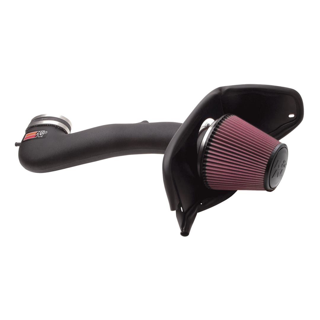 K&N Filters Cold Air Intake, 63 Series Aircharger ®, Black Polyethylene Tube, Red Filter, With Heat Shield – 63-2565
