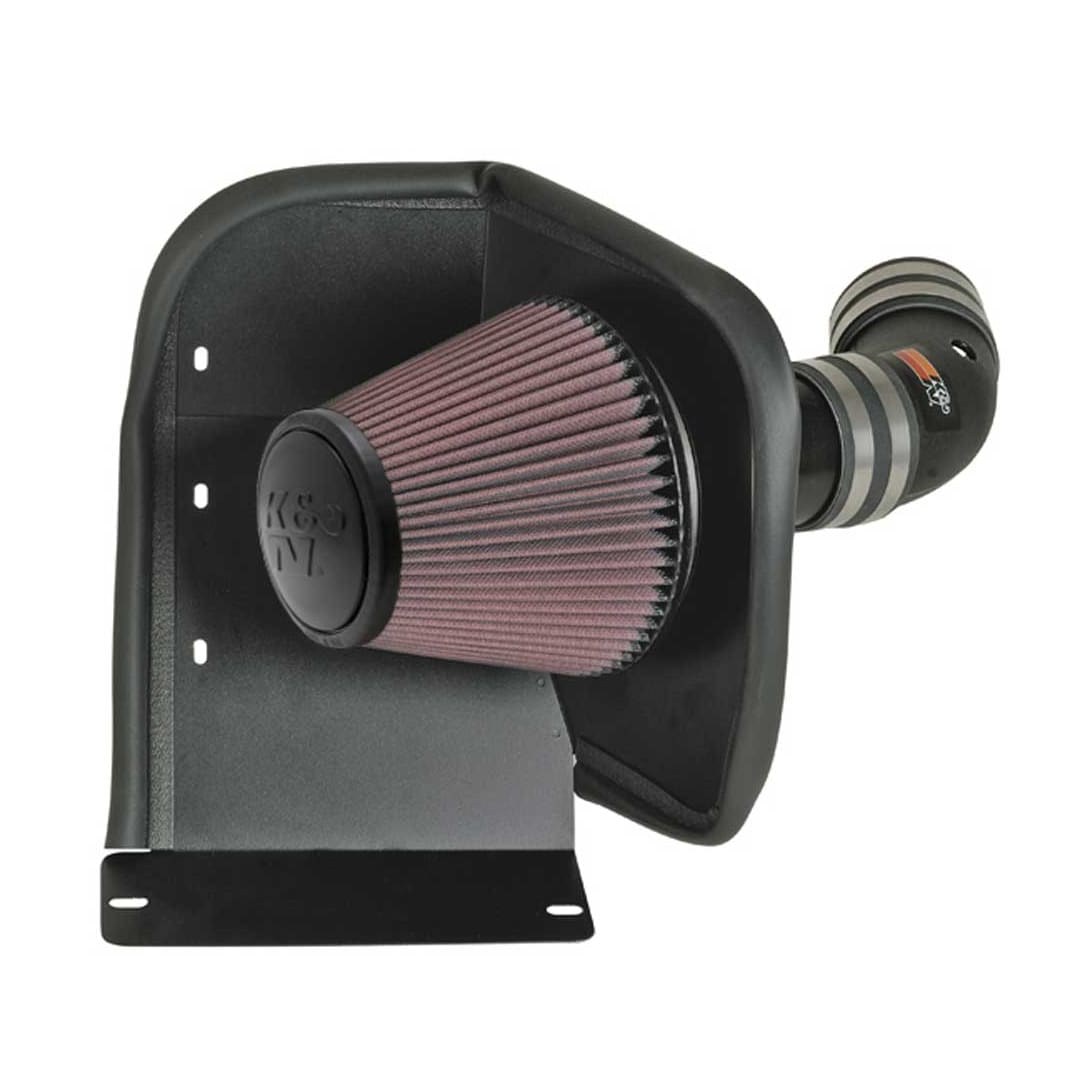 K&N Filters Cold Air Intake, 63 Series Aircharger ®, Black Polyethylene Tube, Red Filter, With Heat Shield – 63-3059