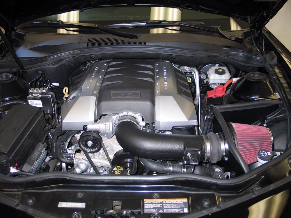K&N Filters Cold Air Intake, 63 Series Aircharger ®, Black Polyethylene Tube, Red Filter, With Heat Shield – 63-3074