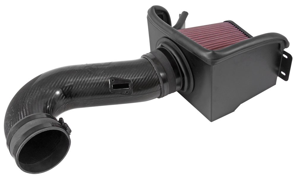 K&N Filters Cold Air Intake, 63 Series Aircharger ®, Black Polyethylene Tube, Red Filter, With Heat Shield – 63-3090