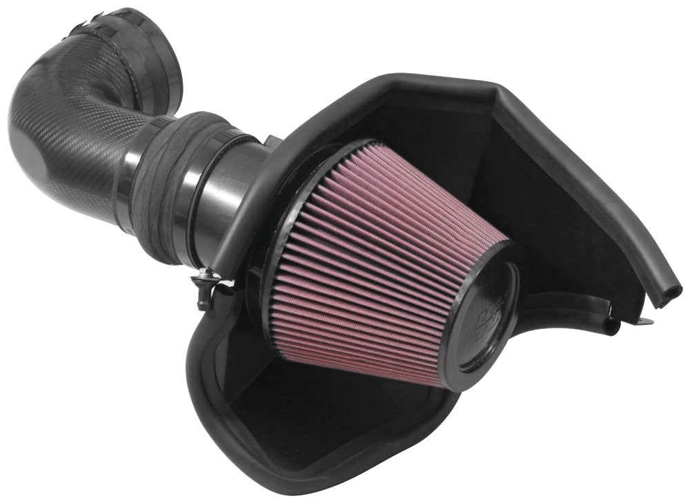 K&N Filters Cold Air Intake, 63 Series Aircharger ®, Black Polyethylene Tube, Red Filter, With Heat Shield – 63-3099