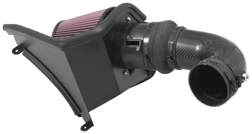 K&N Filters Cold Air Intake, 63 Series Aircharger ®, Black Polyethylene Tube, Red Filter, With Heat Shield – 63-3099