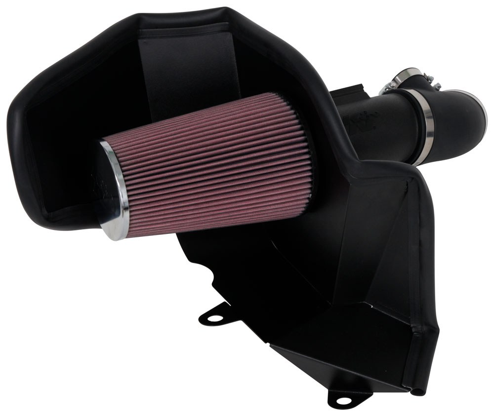 K&N Filters Cold Air Intake, 63 Series Aircharger ®, Round, Red Filter, Black Polyethylene Tube – 63-3115