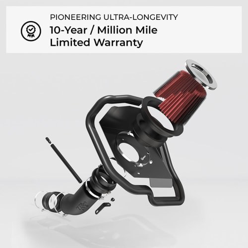 K&N Filters Cold Air Intake, 63 Series Aircharger ®, Black Polyethylene Tube, Red Filter, With Air Box – 63-3118