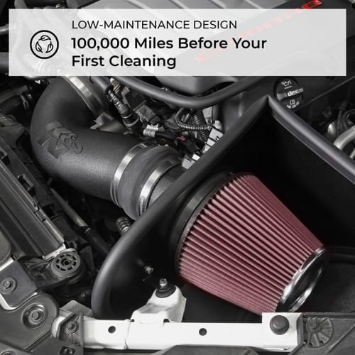 K&N Filters Cold Air Intake, 63 Series Aircharger ®, Black Polyethylene Tube, Red Filter, With Air Box – 63-3118