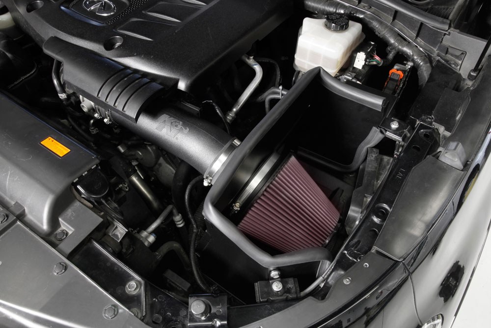 K&N Filters Cold Air Intake, 63 Series Aircharger ®, Black Polyethylene Tube, Red Filter, With Heat Shield – 63-6018