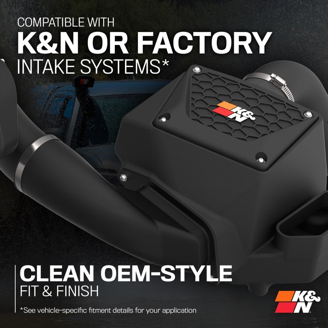 K&N Filters Air Intake Snorkel, 66 Series, Black, Polyethylene, Without Filter – 63-8003
