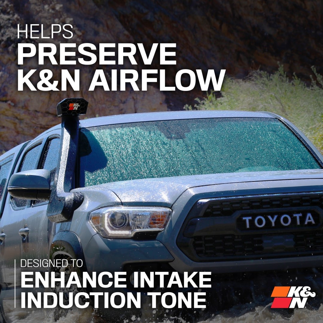 K&N Filters Air Intake Snorkel, 66 Series, Black, Polyethylene, Without Filter – 63-8003