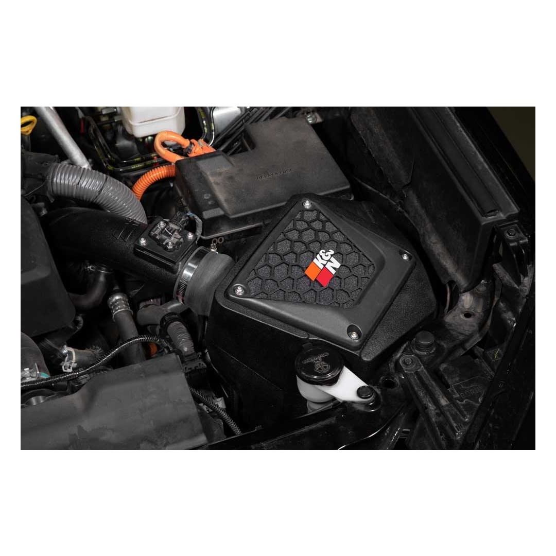 K&N Filters Cold Air Intake, 63 Series Aircharger ®, Black Polyethylene Tube, Red Filter, With Air Box – 63-9042