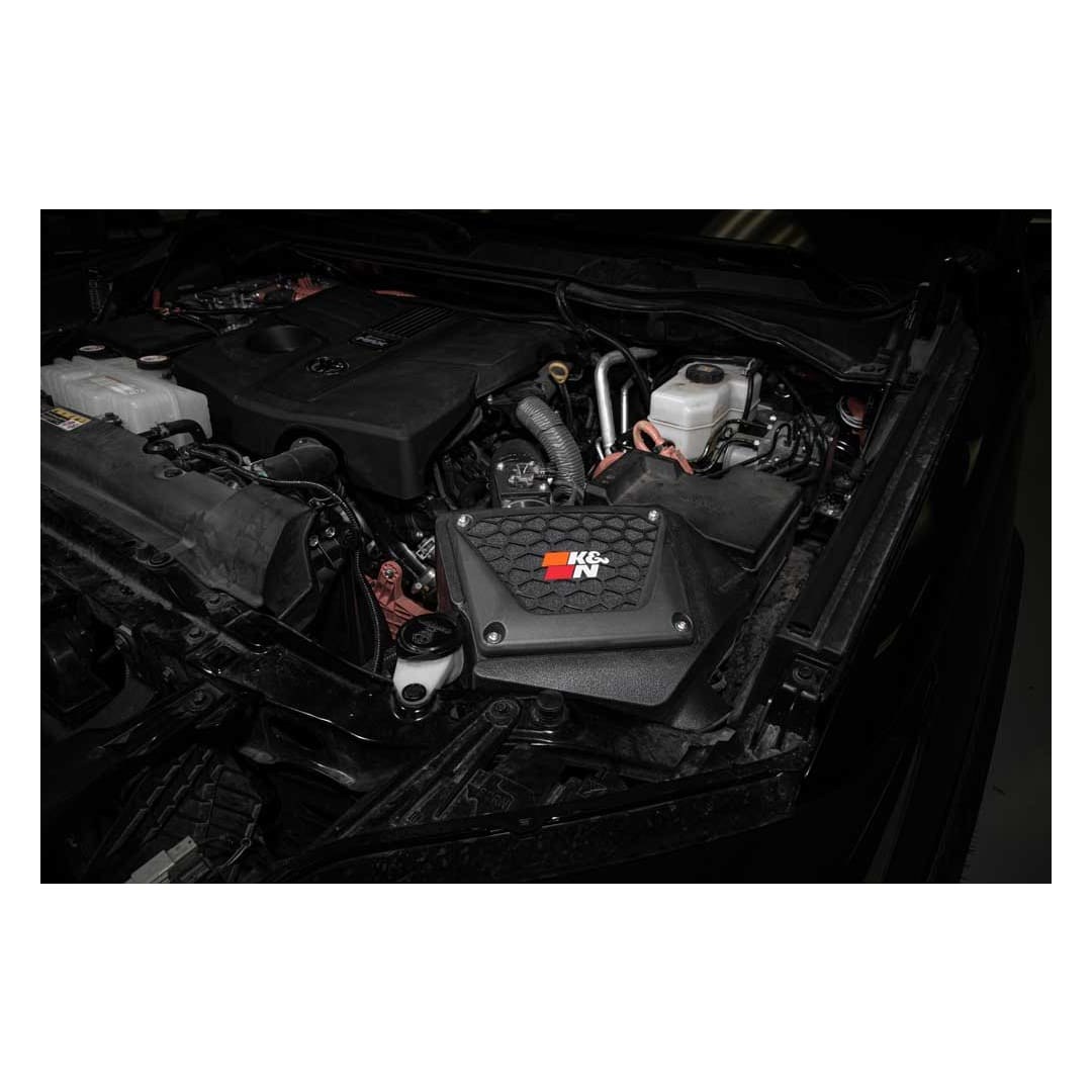 K&N Filters Cold Air Intake, 63 Series Aircharger ®, Black Polyethylene Tube, Red Filter, With Air Box – 63-9042