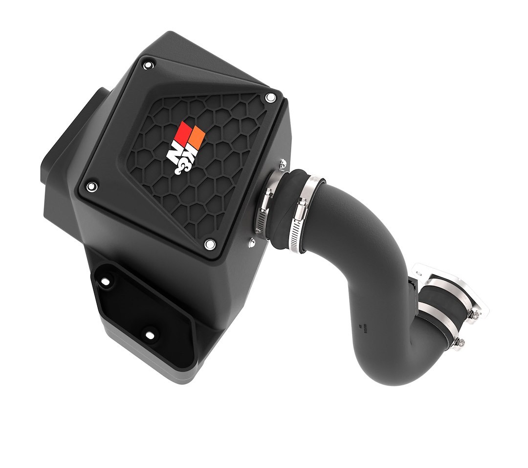 K&N Filters Cold Air Intake, 63 Series Aircharger ®, Black Polyethylene Tube, Red Filter, With Heat Shield – 63-9043