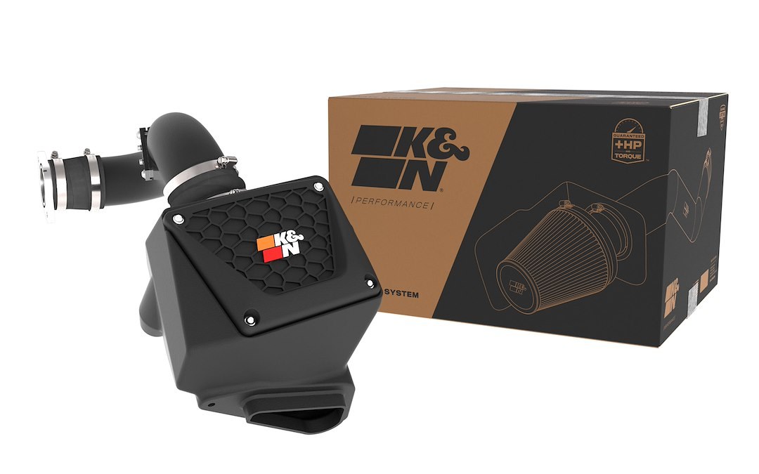 K&N Filters Cold Air Intake, 63 Series Aircharger ®, Black Polyethylene Tube, Red Filter, With Heat Shield – 63-9043