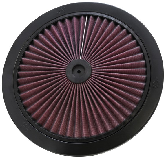 K&N Filters Air Cleaner Cover, X-Stream ®, 14 Inch Outside Diameter, Black/ Red, K&N Logo – 66-1401