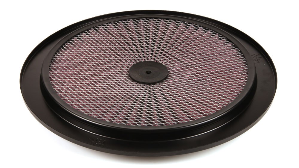 K&N Filters Air Cleaner Cover, X-Stream ®, 14 Inch Outside Diameter, Black/ Red, K&N Logo – 66-1401
