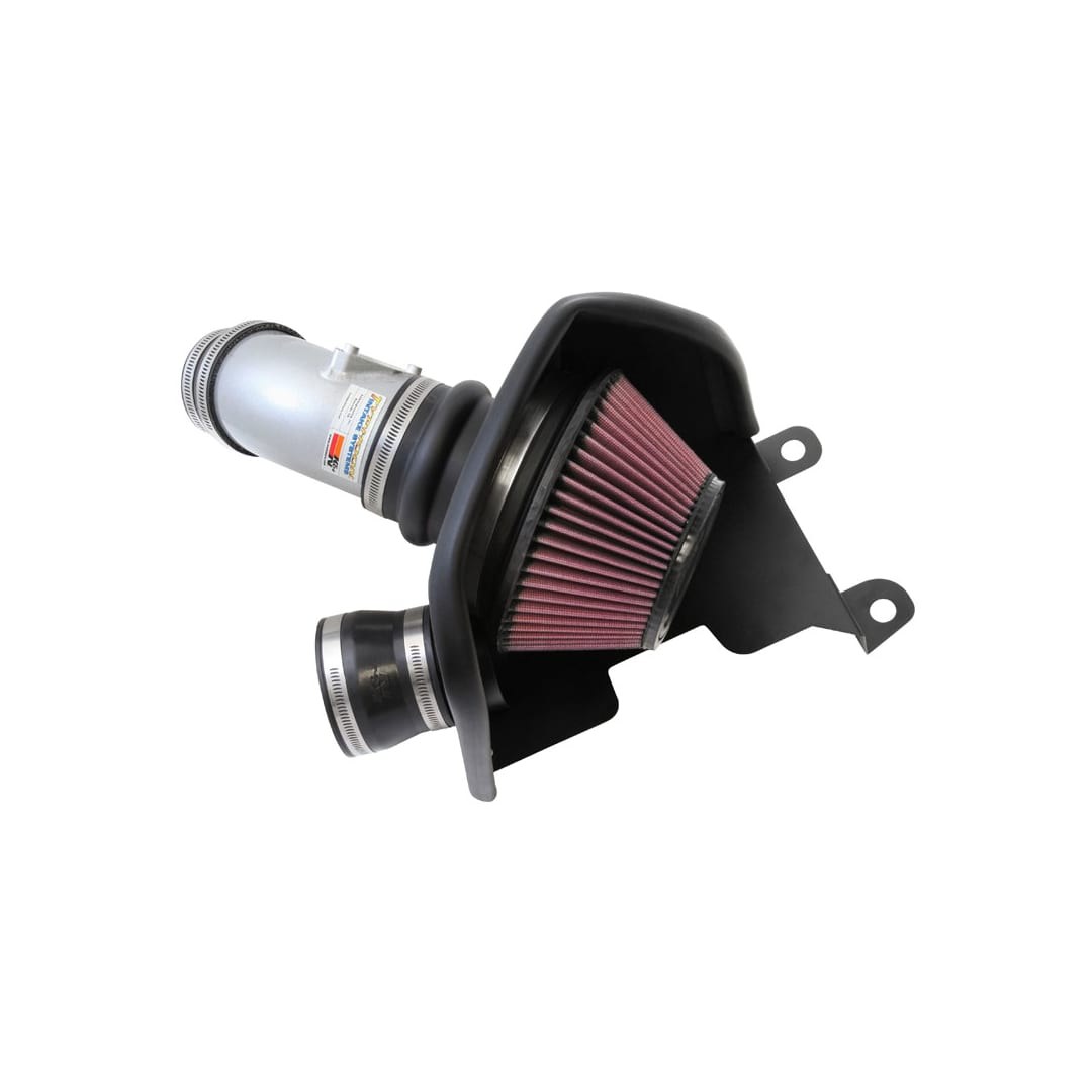 K&N Filters Cold Air Intake, 69 Series Typhoon ™, Textured Silver Aluminum Tube, Red Filter – 69-1019TS