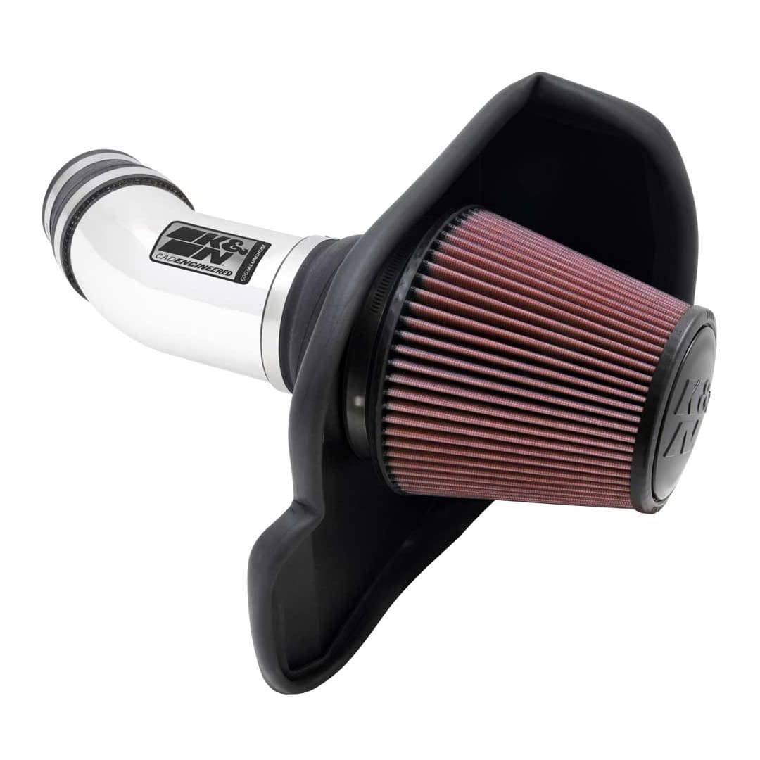K&N Filters Cold Air Intake, 69 Series Typhoon ™, Polished Aluminum Tube, Red Filter – 69-2545TP