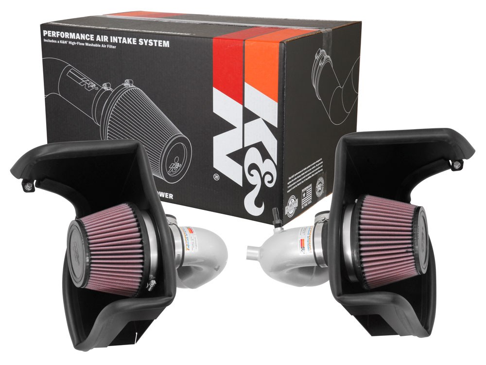 K&N Filters Cold Air Intake, 69 Series Typhoon ™, Silver Aluminum Tube, Red Filter, With Heat Shield – 69-5318TS