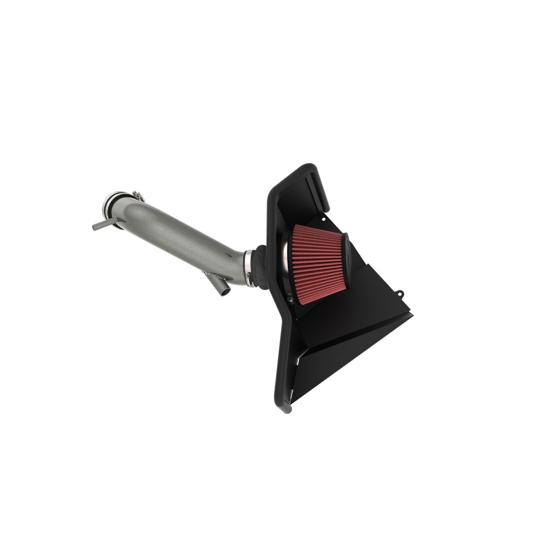 K&N Filters Cold Air Intake, 69 Series Typhoon ™, Silver Aluminum Tube, Red Filter, With Heat Shield – 69-5329TC