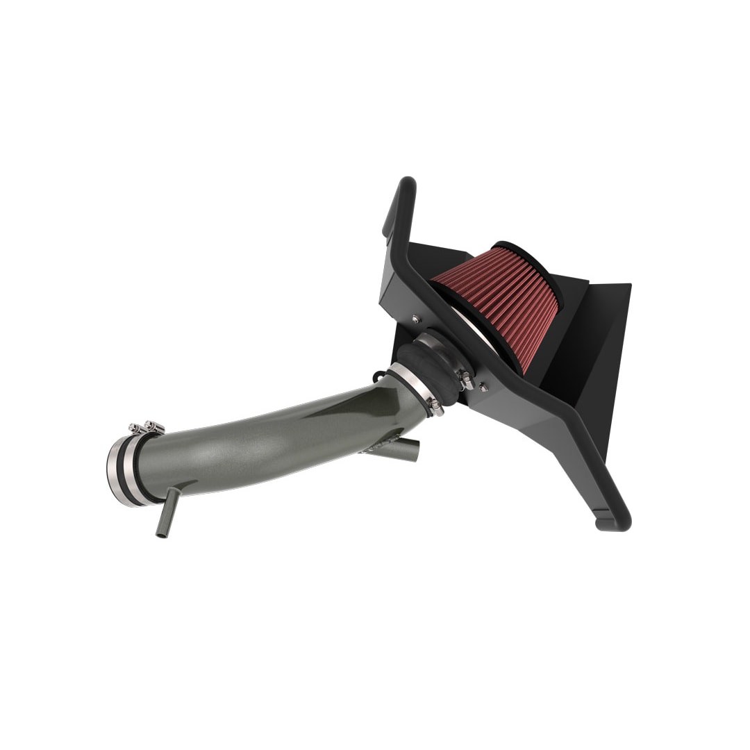 K&N Filters Cold Air Intake, 69 Series Typhoon ™, Silver Aluminum Tube, Red Filter, With Heat Shield – 69-5329TC