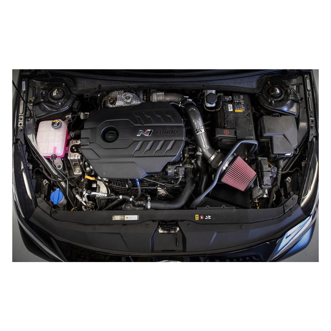K&N Filters Cold Air Intake, 69 Series Typhoon ™, Silver Aluminum Tube, Red Filter, With Heat Shield – 69-5329TC