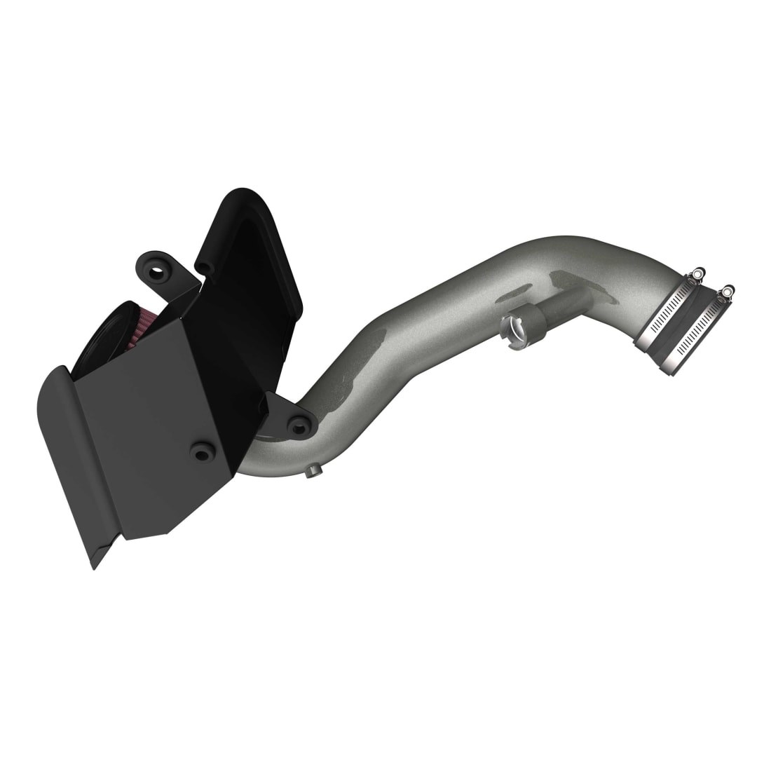 K&N Filters Cold Air Intake, 69 Series Typhoon ™, Silver Aluminum Tube, Red Filter, With Heat Shield – 69-9510TC