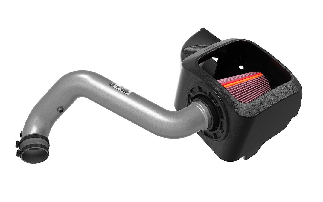 K&N Filters Cold Air Intake, Nextgen, Silver Aluminum Tube, Red Filter, With Heat Shield – 70-1564