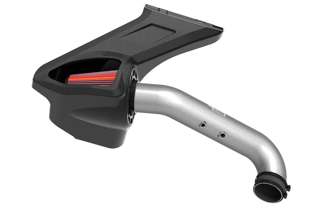 K&N Filters Cold Air Intake, Nextgen, Silver Aluminum Tube, Red Filter, With Heat Shield – 70-2591