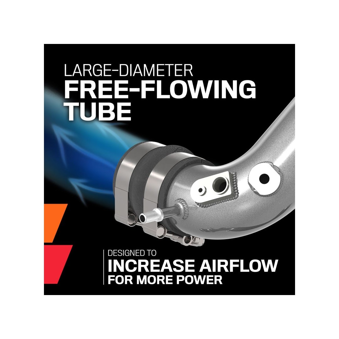 K&N Filters Turbocharger Intercooler Pipe, 77 Series, Gunmetal Gray, Aluminum – 77-1011KC