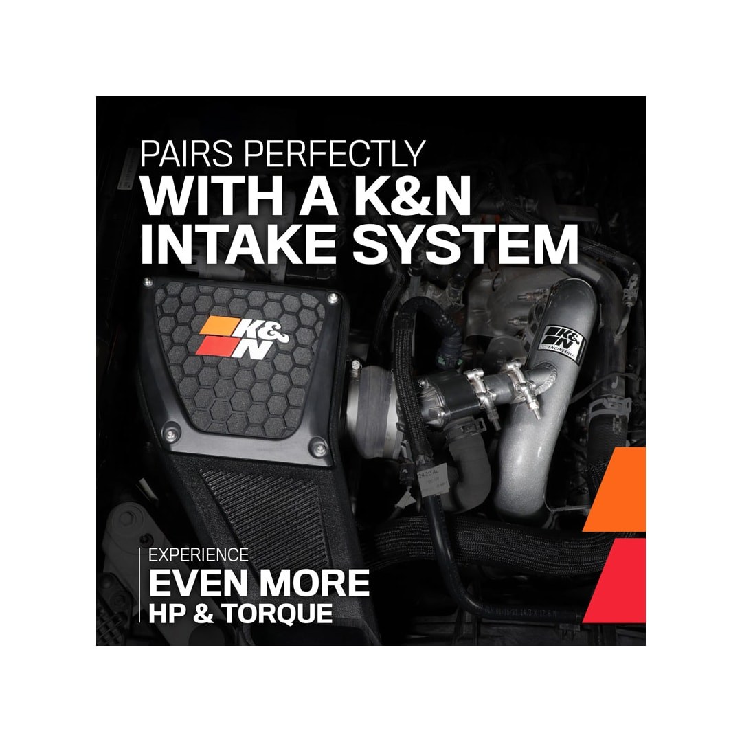 K&N Filters Turbocharger Intercooler Pipe, 77 Series, Gunmetal Gray, Aluminum – 77-1011KC