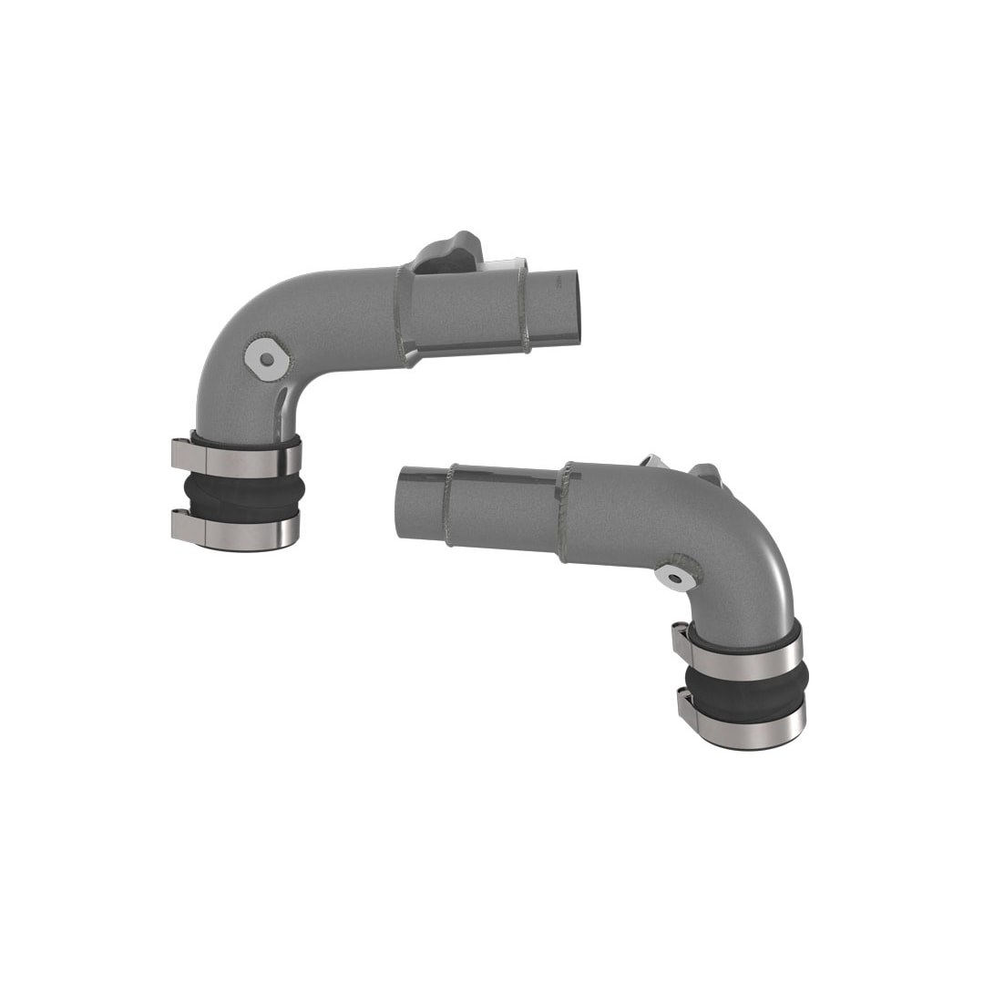 K&N Filters Turbocharger Intercooler Pipe, Hot and Cold Side, Gunmetal Gray Aluminum Tube – 77-1013KC