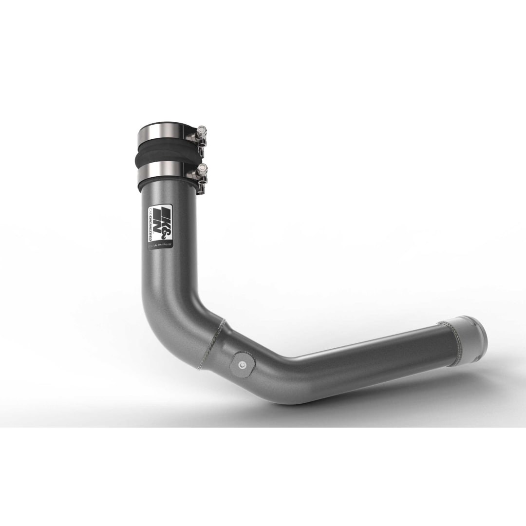K&N Filters Turbocharger Intercooler Pipe, Cold Side, Gunmetal Gray Aluminum Tube – 77-1017KC