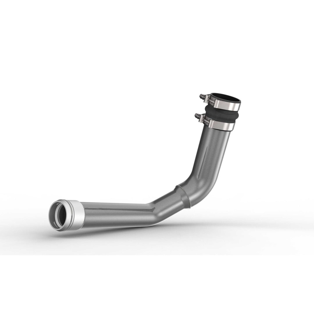 K&N Filters Turbocharger Intercooler Pipe, Cold Side, Gunmetal Gray Aluminum Tube – 77-1017KC