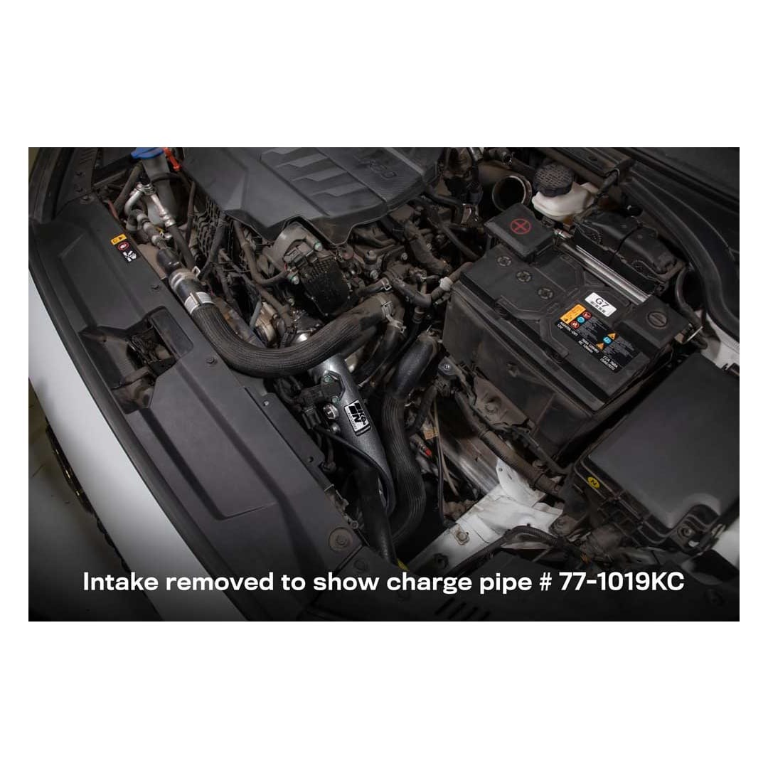 K&N Filters Turbocharger Intercooler Pipe, Cold Side, Gunmetal Gray Aluminum Tube – 77-1019KC